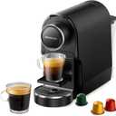 Espresso Pod Machine Compatible with NS Original Capsules, 20 Bar Compact Coffee Maker with Removable Water Tank for Cappuccino, Latte, Black