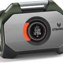 ETENWOLF VORTEX S7 Tire Inflator for Heavy-duty Vehicle, Portable Air Compressor for Car Tires with 160PSI & 38400 mAh Battery, Cordless Air Pump with 100% Duty Cycle & Dual Cylinder (Olive Green)