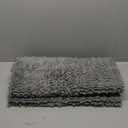 Arotive Luxury Chenille Bathroom Rug Mat, Extra Soft Thick Absorbent Shaggy Bath Rugs, Non-Slip Machine Wash Dry, Plush Bath Mats for Bathroom, Shower and Tub, 60x20, Grey
