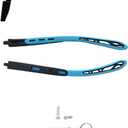 1 Pair Child Glasses Replacement Leg Silicone Eyeglasses Arms Repair Kit Anti-Slip Comfort Replacement Accessory and 3-in-1 Screwdriver(Black Blue)