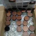 VIBRATITE 30 Pack Spice Jars with Acacia Lids, 4 oz Round Glass Jars Spice Containers Set with Labels, Pen, Funnel, Seasoning Storage Bottles with Shaker Lids for Rack, Cabinet, Drawer