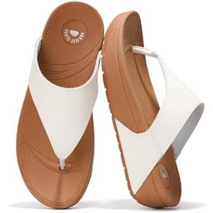 Project Cloud Womens Thong Comfortable Memory Foam Platform Sandals & Flip flops Non Slip Footwear, Leather Sandals for Women 2025 (Arlee) 5