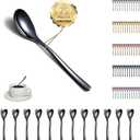 Kyraton Black Teaspoons Set of 12, Stainless Steel Coffee Spoon, Spresso Spoons for Home, Restaurant, Hotel, Parties, Dishwasher Safe
