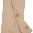 Izod Girls School Uniform Adaptive Chino Pants, Adjustable Waistband & Faux Buttons, Velcro Closure (5, Khaki)