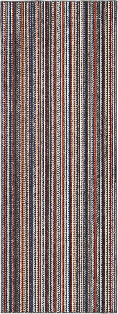 Garland Rug Carnival Stripe 3 Ft. x 8 Ft. Multi Color Runner Rug, Random Multi-Color Stripes
