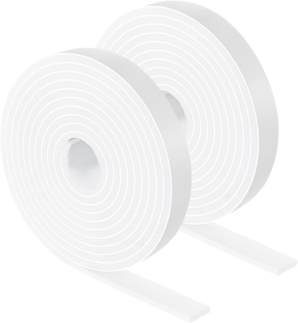 Furnigear Felt Strips with Adhesive Backing Heavy Duty Cuttable Felt Tape Roll Furniture Pads for Chair Legs - Protecting Hardwood Floors, Chair Wall Protector (White, 120 x 0.5 x 0.14 Inch)