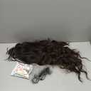 Lovenia-Long Dark Brown Wig with Bangs for Women 26" Long Body Wave Wig for Women Dark Brown Curly Hair Brunette Wig with Bangs Middle Part Hair Replacement Wig Synthetic Heat Resistant Fiber