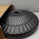 wikiwiki 80 Lbs Round Weighted Patio Umbrella Base, Free Standing Heavy Duty Base Water & Sand Filled Plastic Round Umbrella Base (Black)