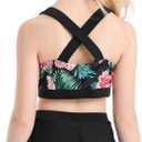 Cutemile 5-16 Years Girls Two Piece Tankini Swimsuit with Boyshort Bathing Suit Quick Dry Beach Swimwear (Black)