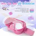 2 x Kids Swim Goggles with Nose Cover, Anti-Leak Swim Mask with Elastic Fabric Strap, UV Protection Swimming Goggles for Kids