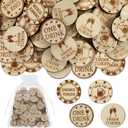 200 Pcs Drink Tokens Bulk for Events Wooden Free Drink Tokens with Organza Bags Personalised Free Cheers Tickets Poker Chips for Events Bar Wedding Oktoberfest Party Favors