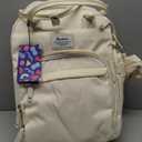 RUVALINO Diaper Bag Backpack-Multifunction Baby Travel Bag with Changing pad, Insulated Bottle Holders & Pacifier Case, Large Capacity, Waterproof, Beige