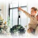 AKATVA Black Christmas Ornaments Set  Vintage Christmas Decor for Tree  Black Christmas Bells  Christmas Tree Ornaments for Holiday Season  Rustic Bells Hanging Ornaments  Set of 10 Pieces (10 pcs Round Shape)