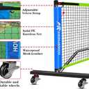 22FT Pickleball Net with Wheels, Outdoor Pickleballs and Carry Bag | Regulation Size Net, Weather-Resistance Steel Frame for Driveway, Bakcyard Training and Practice, Easy Setup for all Ages