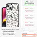 MOSNOVO for iPhone 16 Pro Max Case, Shockproof 10ft 4X Military-Grade Drop Protection, Clear Black Durable Phone Case for iPhone 16 Pro Max, Abstract Face Line Art Design