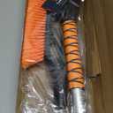 EcoNour 27" Car Snow Brush and Ice Scrapers for Car Windshield (2 Pack) | Scratch Free Bristle Head Snow Brush & Tough Window Snow Scraper with Aluminium Body | Snow Removal Winter Car Accessories (Blue & Orange)