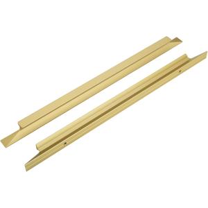 Peaha 5 Pack Gold Edge Pulls for Cabinets 7-1/2 Inch Tab Handles for Kitchen Brushed Brass Cupboard Hardware