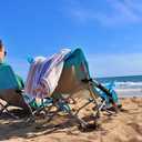 Nice C Low Beach Camping Folding Chair, Ultralight Backpacking Chair with Cup Holder & Carry Bag Compact & Heavy Duty Outdoor, Camping, BBQ, Beach, Travel, Picnic, Festival (Set of 1 Blue), 23" x 23" x 23"