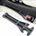 2 Pack Car Seat Gap Filler Stopper/Catcher, No-Drop Seat Guard Insert Between Seat and Console Black Car Accessories Auto Crevice Blocker Pad Plug Seat Gap Guard YMT-A02