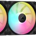 CORSAIR iCUE Link LX120 RGB 120mm PWM Fans Triple Pack  Dual Light Loops  Includes iCUE Link System Hub  CORSAIR AirGuide Technology  Black