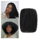 Afro Kinkys Bulk Human Hair For Braiding Afro Kinky-Curly Human Hair Bulk For Mini Twist Hair 22Inchs 50g/pack Bulk Human Braiding Hair For Micro Locs Extensions (1B, 22Inchs,50g/pack)