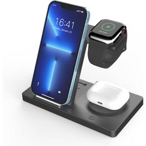 5 in 1 Foldable Wireless Charger for iPhone 16 15 14 13 12 11 Charging Sation for Apple Watch 10 9 8 7 6 5 Airpods Pro Fast Charging Dock for Samsung Galaxy Watch