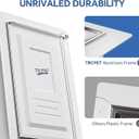 Dog Door for Wall Steel Frame, Telescoping Tunnel & Double Food-Grade Silicone Flaps Pet Door, Doggy Doors with Secure Lock (Pets Up to 40 lbs) - Medium