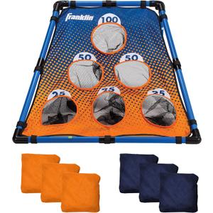 Franklin Sports 6 Hole Bean Bag Toss - Indoor + Outdoor Bean Bag Toss Set with (6) Bags Included - Bean Bag Toss for Kids + Adults