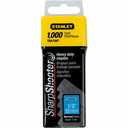 Stanley Sharpshooter 1/2 Inch Leg Length Staples, Steel, 1000/Box (TRA708T), Silver, 5.1" x 1.3" x 1.8"