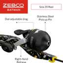 Zebco Youth Floating Spincast Reel and Fishing Rod Combo, Pre-Spooled with 6-Pound Cajun Line