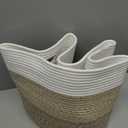 Artfeel Blanket Basket,Rectangle Woven Baskets for Storage,65L Laundry Basket for Decorative Nursery Blanket,Toys,Dirty Clothes and Magazine in Shelves,Baby Room,and Living Room
