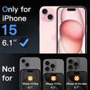 JETech Screen Protector for iPhone 15 6.1-Inch, One-Step Easy Installation with Auto-Alignment Bubble Free Box, 9H Tempered Glass Film, HD-Clear, 3-Pack