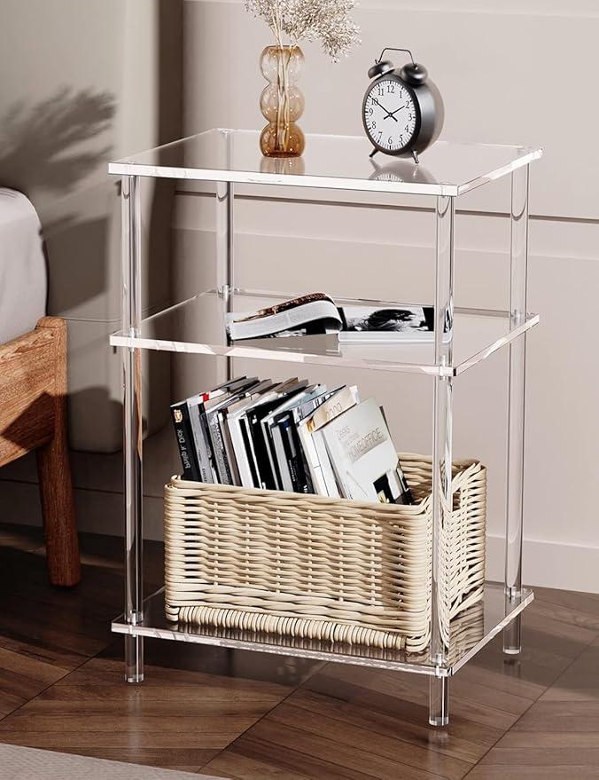 3 Tier Acrylic Side Table 31.5x11.5