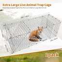 1 Pack Heavy Duty Live Animal Trap 58 x 20 x 22 Inch Coyote Trap Silver