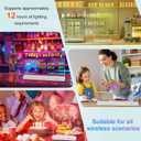 LED Note Board with Colors,Rechargeable Acrylic Dry-Erase Board, 8-Color Luminous Acrylic whiteboard Calendar, Art Board, Suitable for classrooms/Offices/Home Decoration/Gifts (Horizontal)