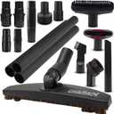 Universal Vacuum Attachments Hardfloor Brush and Replacement Accessories for Vacuum Cleaners - Horsehair Hardwood Floor Attachments and Vacuum Hose Adapter Kit - Vacuum Attachments for Car Detailing