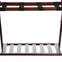 Casual Home Luggage Rack, Walnut, Solid Wood