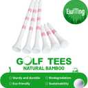 2 x Three Striped Marking Wood Golf Tees 80 Count 3-1/4 inch with 20 Count 1-1/2 inch Tees Mixed Pack Available in Black Red Blue Pink