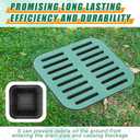 Catch Basin with Grate 15 x 15 x 15 Inch Square Large Catch Basin for Drainage with Debris Basket French Drain Without Reserved Hole for Yard, Downspout, Lawn, Municipal Pipeline