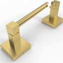 Ruacq Gold Toilet Paper Holder Double Post Pivoting Square Tissue Holders Roll Holder Hangers Brushed Gold Toilet Paper Stand Bathroom Stainless Steel and Zinc Alloy Modern Wall Mounted