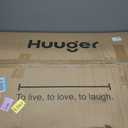 Huuger Modern Simple Office Desk, 63 Inch, Gaming & Writing Desk with Storage, Large Legroom, Metal Frame, Black