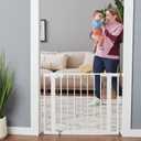 Safety 1st Easy Install Walk Thru Baby Gate for Doorway With Door, Dog Gates, Fits 29"-38", Easy Install 28" Tall, White