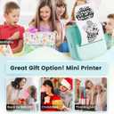 Sticker Printer, Print Pods Mini Printer, Thermal Inkless Sticker Maker Machine with 1 Roll Paper, Versatile App with 2000 Icons and 300 Templates, Impresora Porttil for Notes, Journal, DIY