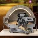 Miter Saw Dust Hood with Light, Chop Saw Collector Attachment with 4-Inch Dust Collection Port, Comes with Storage Bag, Bench Miter Saw Dust Collection Solution