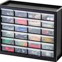 IRIS USA 24-Drawer Plastic Storage Cabinet, Teacher Toolbox, Garage, Black