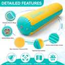 ziziella Inflatable Boat Fenders Boat Bumper, 10FT Heavy Duty Dock Fender with 2 Ropes Storage Bag, PVC Dock Bumper for Tying up Fishing Boats, Pontoon Boat, Yachts and Jet Ski