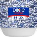 Dixie Ultra, Large Paper Bowls, 20 Oz, 56 Count, Microwave Safe, Compostable, Disposable Bowls Great For Breakfast, Lunch, And Dinner Meals