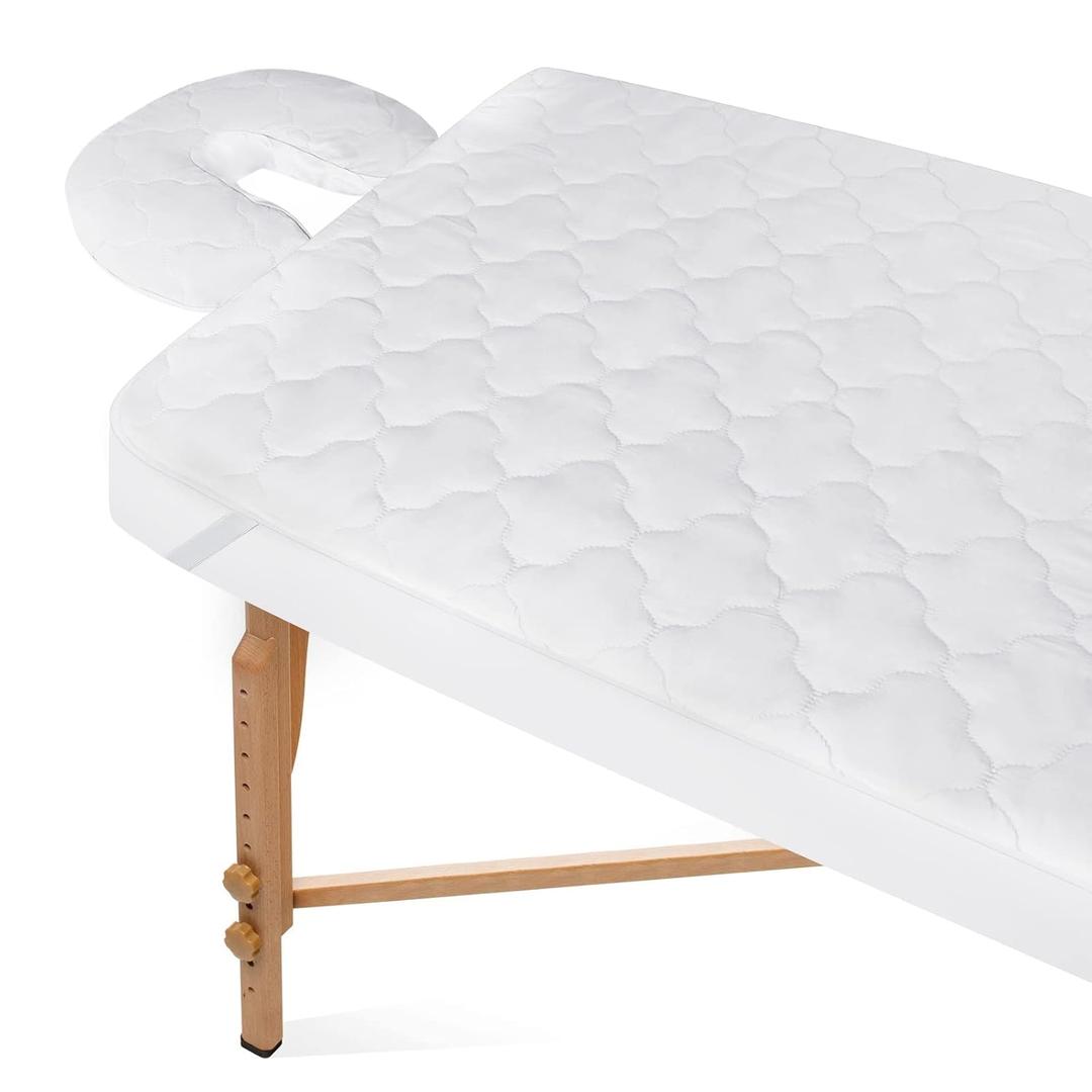 2-Piece Waterproof Massage Table Sheet Set,White