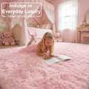 Amdrebio Pink Area Rugs 8x10 for Living Room, Large Fluffy Shag Rug for Bedroom, Kids Room Decor, Big Cute Furry Carpet for Teen Girls, Baby Nursery, Classroom, Soft Fuzzy Cozy Carpets for Playroom
