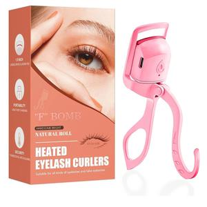 Heated Eyelash Curler Fast Heat Up in 5s - C-Shaped Rechargeable Electric Eyelash Curler for 24H Long Lasting Curls - Safe Anti-Burn Lash Curler Elevate Your Beauty with Stunning Lashes